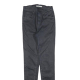 LEVI'S Womens Cotton Blend Black Slim Skinny Trousers W25 L32 Stylish Zip