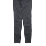 LEVI'S Womens Cotton Blend Black Slim Skinny Trousers W25 L32 Stylish Zip