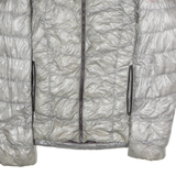 THE NORTH FACE Womens Grey Quilted Jacket M Polyester Lightweight Outdoor Zip