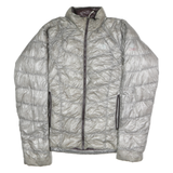 THE NORTH FACE Womens Grey Quilted Jacket M Polyester Lightweight Outdoor Zip