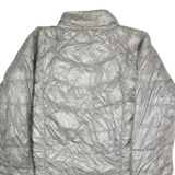 THE NORTH FACE Womens Grey Quilted Jacket M Polyester Lightweight Outdoor Zip