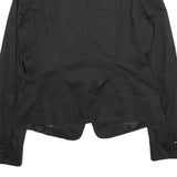 MAX MARA STUDIO Womens Black Cotton Blend Tailored Jacket UK 12 Button Plain