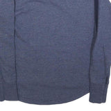 NEW BALANCE Womens Blue XS Crew Neck Sweatshirt Cotton Blend Pullover Logo