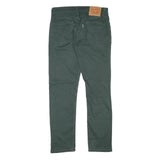 LEVI'S Mens Cotton Blend Green Slim Tapered Trousers W29 L27 Classic Zip Closure
