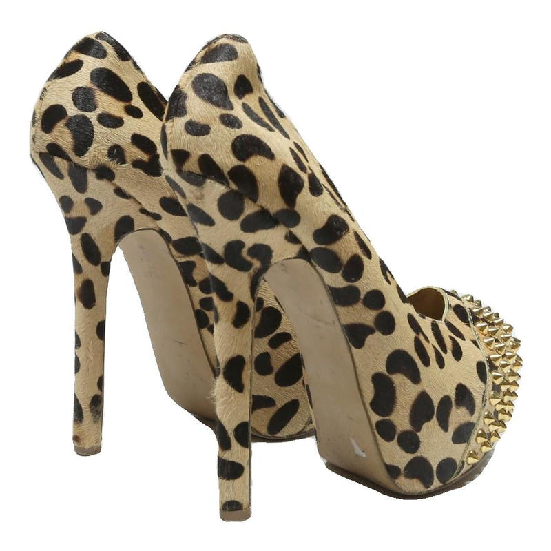 STEVE MADDEN Leopard Print Womens High Heel Pumps Synthetic UK 4.5 Studded Toe