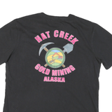 CARHARTT Womens Black Hat Creek Gold Mining Alaska Graphic T-Shirt M Short