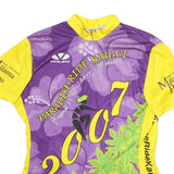 VOLEA Mens Purple & Yellow Graphic T-Shirt M Short Sleeve Crew Neck Paradise