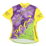 VOLEA Mens Purple & Yellow Graphic T-Shirt M Short Sleeve Crew Neck Paradise