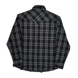 Wrangler Checked Flannel Shirt - XL Black Cotton