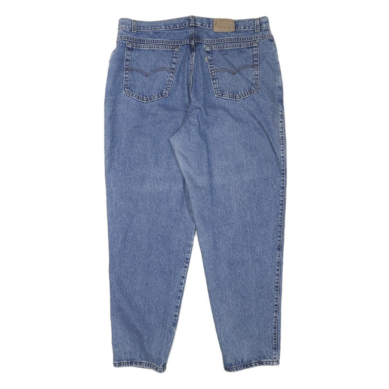 LEVI'S Womens Relaxed Blue Denim Jeans W36 L29 Classic Fit Zip Closure