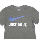 NIKE Mens Grey Blue Just Do It Graphic T-Shirt M Short Sleeve Crew Neck Casual