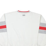 GEAR Mens White & Red Valencia Crew Neck L Sweatshirt Polyester Blend Casual