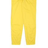 Mens Yellow Relaxed Fit Cotton Blend Zip Trousers W27 L31 Casual Comfort