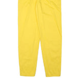 Mens Yellow Relaxed Fit Cotton Blend Zip Trousers W27 L31 Casual Comfort