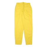 Mens Yellow Relaxed Fit Cotton Blend Zip Trousers W27 L31 Casual Comfort