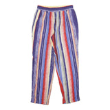 Womens Striped Multi-Coloured Joggers M W28 L32 Relaxed Tapered Polyamide Casual