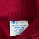 Reverse Weave Champion Hoodie - Medium Red Cotton