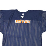 RUSSELL ATHLETIC Mens Navy Blue Polyester Blend Wild Cats Graphic T-Shirt XL