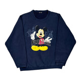 Disney Cartoon Sweatshirt - Large Navy Cotton