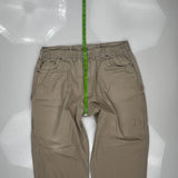 Carhartt Carpenter Trousers - 36W 27L Khaki Cotton
