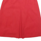 TREVIRA Womens Red Wool Blend Pleated Midi Skirt XS Elegant Classic