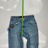 Wrangler Double Knee Carpenter Jeans - 32W 30L Blue Denim