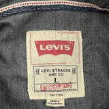 Levis Short Sleeve Shirt - Large Gray Cotton