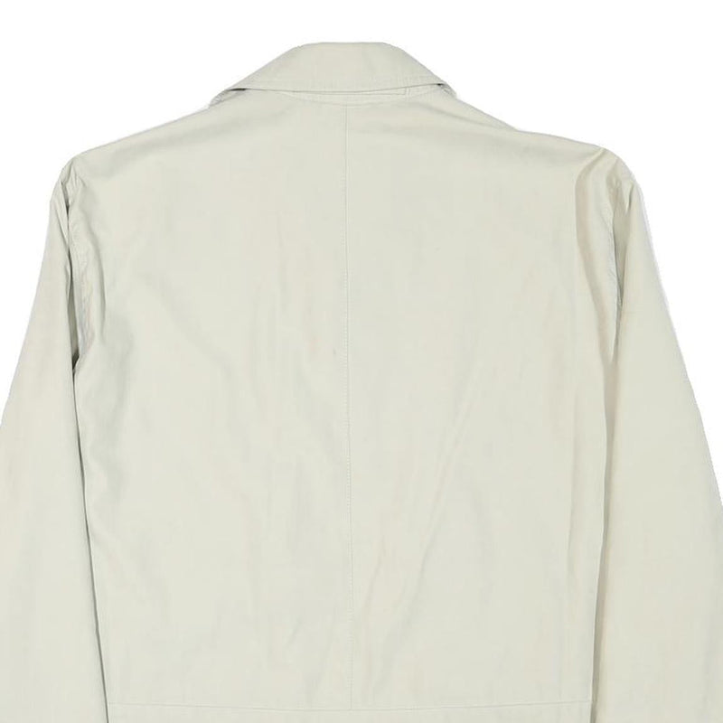 PIERRE CARDIN Mens Cream Zip Jacket M Polyester Blend Plain Casual Lightweight