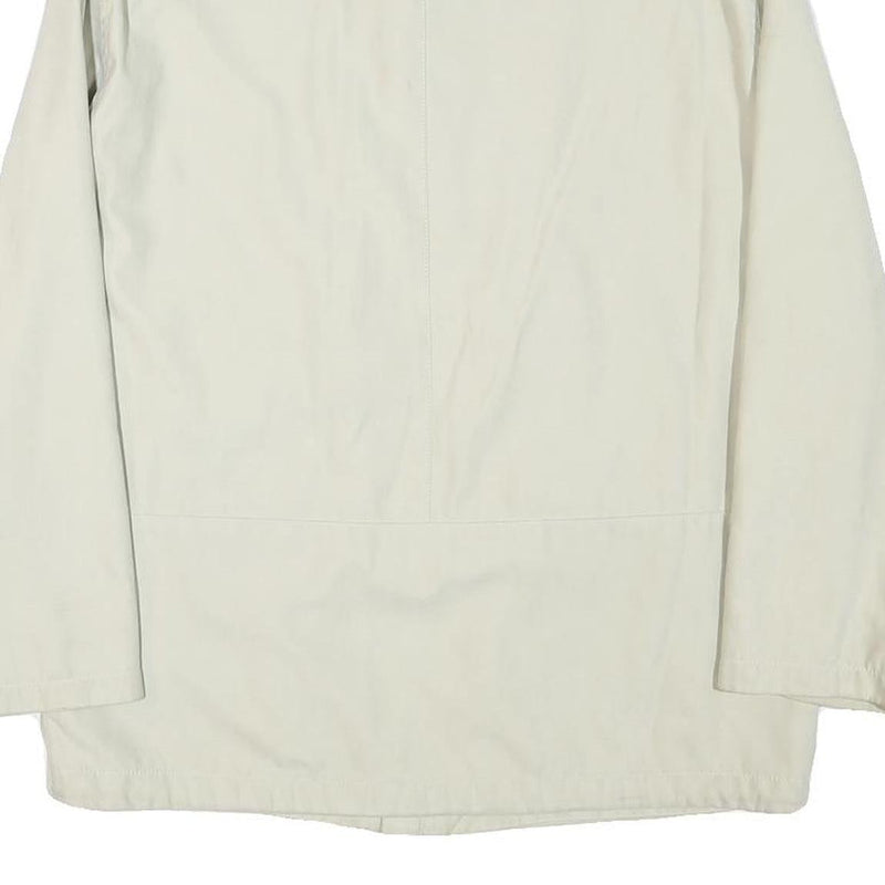 PIERRE CARDIN Mens Cream Zip Jacket M Polyester Blend Plain Casual Lightweight