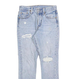 LEVI'S 501S Womens Jeans Blue Regular Straight Denim Light W25 L28 Distressed