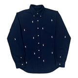 Ralph Lauren Shirt - Medium Navy Cotton