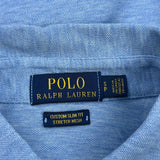 Polo By Ralph Lauren Slim Fit Polo Shirt - Small Blue Cotton