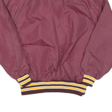 VICTORY Mens Maroon & Yellow Baseball Track Jacket L Polyester Blend Plain Zip