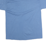 HANES Mens Blue Plain T-Shirt L Short Sleeve Crew Neck Cotton ComfortSoft