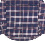 JACHS Mens Blue & Red Plaid Shirt 2XL Cotton Blend Long Sleeve Casual