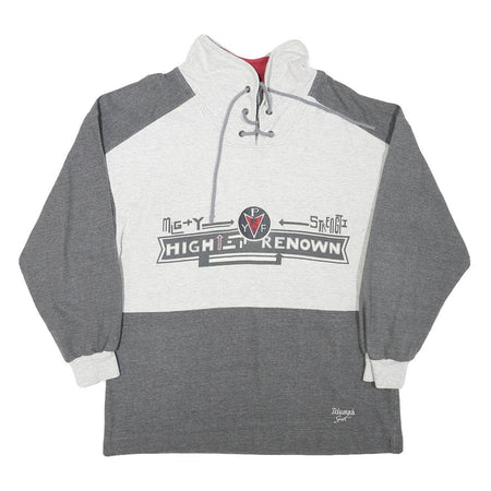 TRIUMPH Mens Grey & Cream High Renown Crew Neck XS Cotton Blend Pullover