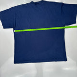 Single Stitch Unbranded Graphic T-Shirt - Large Navy Cotton