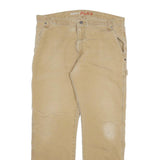 DICKIES Mens Cotton Blend Beige Regular Fit Straight Leg Trousers W36 L30