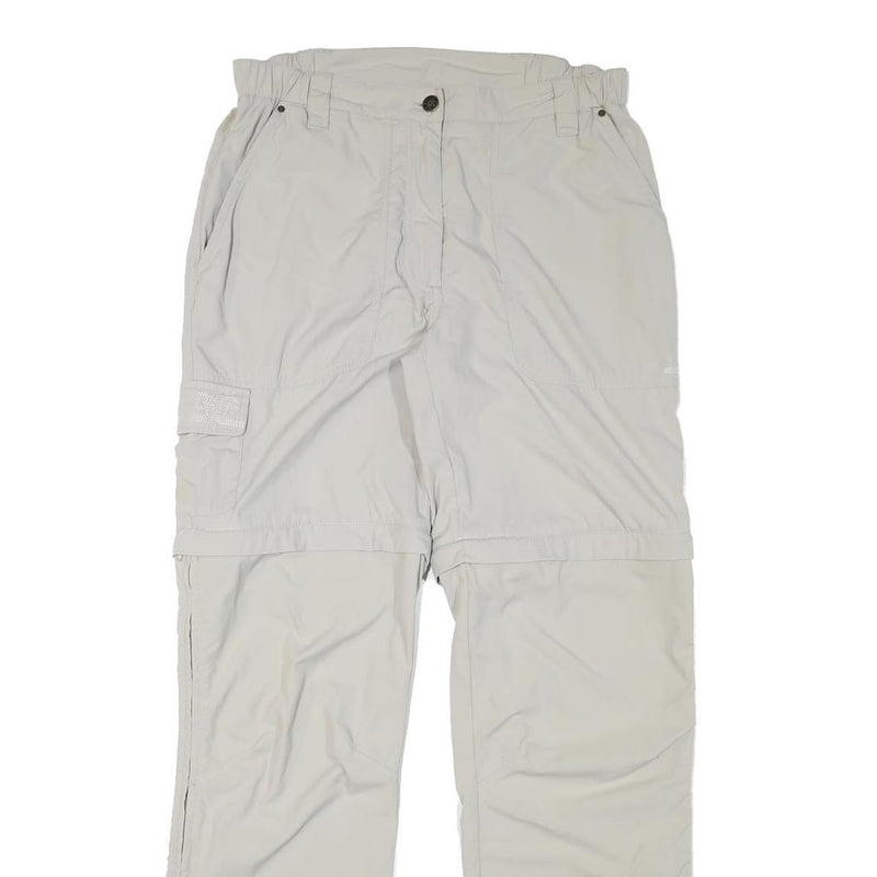 SALEWA Womens Regular Fit Beige Polyester Blend Zip Trousers W29 L31 Outdoor