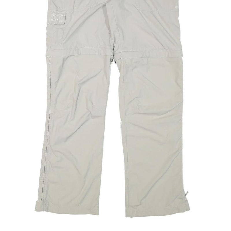 SALEWA Womens Regular Fit Beige Polyester Blend Zip Trousers W29 L31 Outdoor