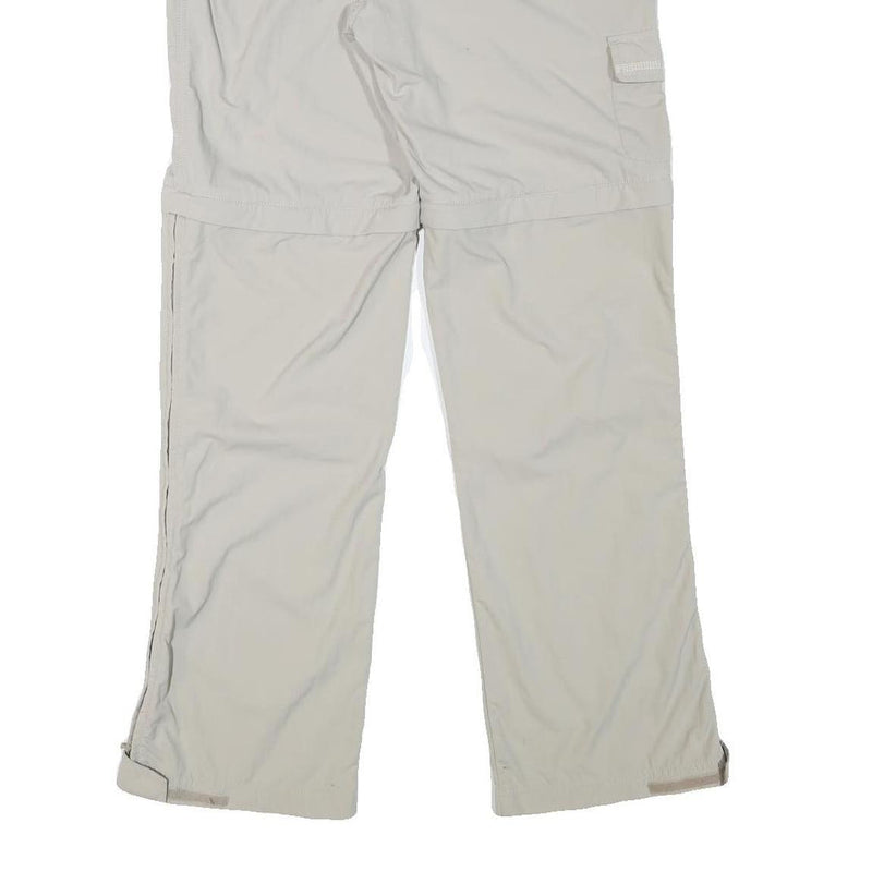 SALEWA Womens Regular Fit Beige Polyester Blend Zip Trousers W29 L31 Outdoor