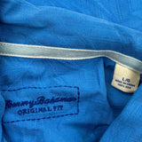 Tommy Bahama Hawaiian Shirt - Large Blue Silk
