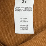 Age 2 Carhartt Overalls - 2XS Brown Cotton