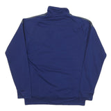 ADIDAS Mens Blue Polyester Blend Track Jacket M Zip Plain Sportswear