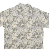 JOHN ADAMS Mens Grey Cream Floral Print Cotton Blend Shirt M Summer Casual