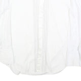 AKCO Mens White L Cotton Blend Shirt Dressy Elegant Formal Button-Up