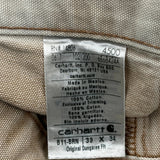 Carhartt Carpenter Pants - 33W 34L Beige Cotton