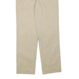 TOMMY HILFIGER Mens Regular Fit Beige Cotton Blend Trousers W27 L28 Classic Zip