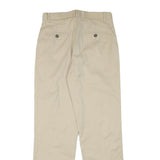 TOMMY HILFIGER Mens Regular Fit Beige Cotton Blend Trousers W27 L28 Classic Zip