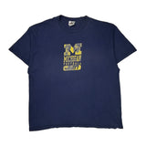 Michigan Football Nike College T-Shirt - XL Blue Cotton
